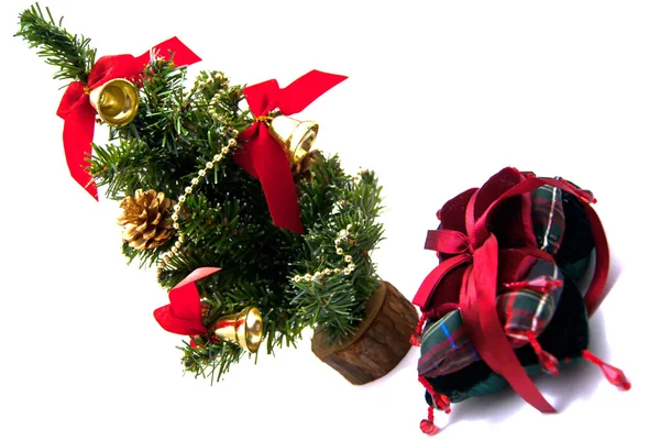 Presente sob a árvore de Natal — Fotografia de Stock