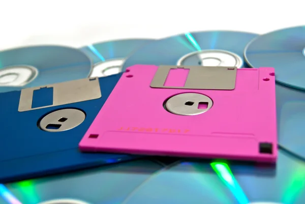 Cd & diskettes — Stock Photo, Image