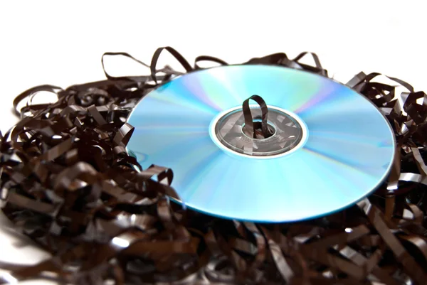 Disk and tape — Stock Photo, Image