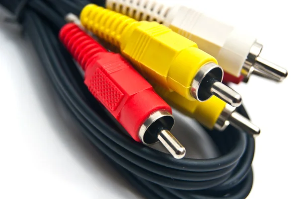 Kleurrijke video kabels — Stockfoto