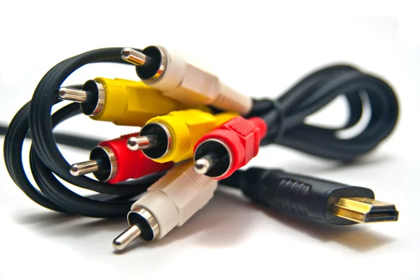 Kompozit ve HDMI video kabloları — Stok fotoğraf