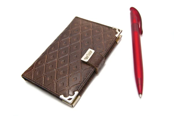 Notebook con pluma — Foto de Stock