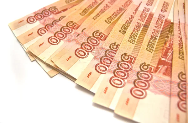 Bankovky 5000 rublů — Stock fotografie