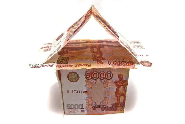 Huis van Russische bankbiljetten — Stockfoto