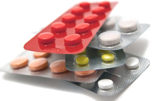 Stack of different tablets — Stock Photo, Image