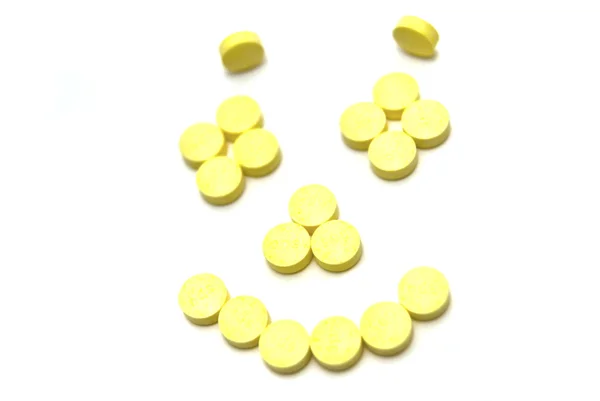 Pills smiling face — Stock Photo, Image