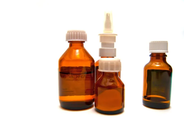 stock image Four bottles of medicine