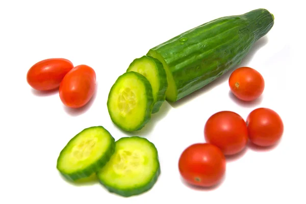 Cucumber and cherry tomatoes — Stock Photo, Image