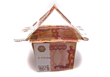Rus ruble banknotlar bina