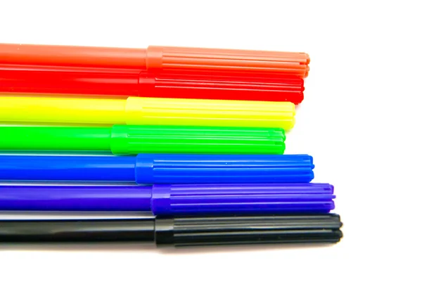 Marcatori arcobaleno primo piano — Foto Stock
