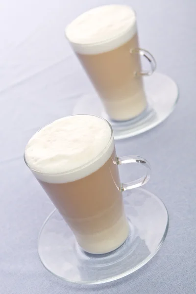 Dva šálky latte Stock Obrázky