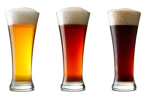 Tre kall öl — Stockfoto