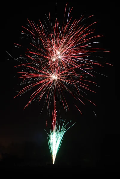 Fuochi d'artificio triplo — Foto Stock