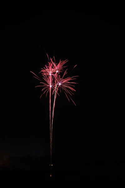 Red fireworks — Stock Photo, Image
