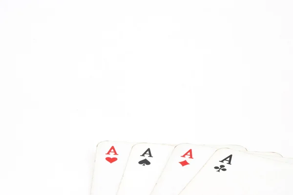 玩纸牌 ace — 图库照片