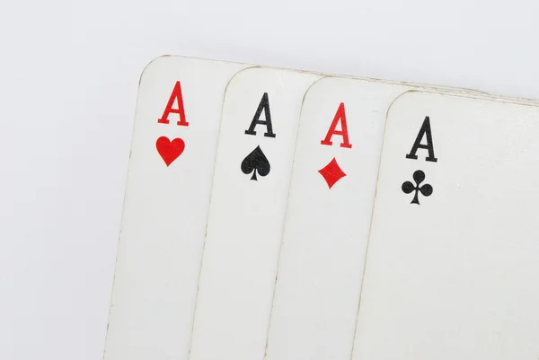 Playing cards ace diagonal — Stock Photo, Image