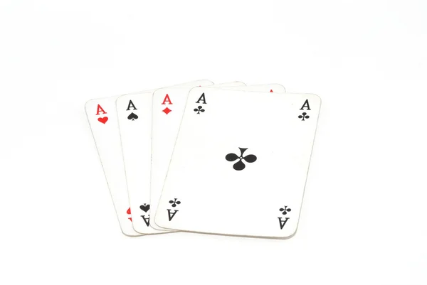 Ace playing cards center — Stock Photo, Image
