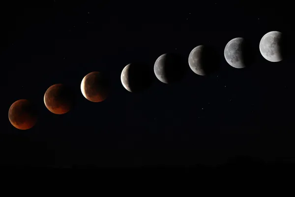 Лунное затмение — стоковое фото