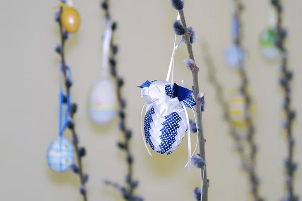 蓝色的复活节彩蛋 — 图库照片