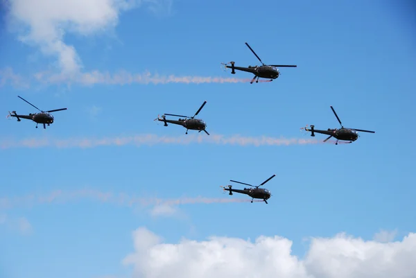 五个直升机 — 图库照片