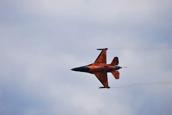 Orange jet fighter — Stock Photo, Image