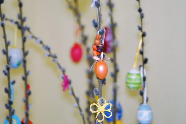 stock image Easter palm tree with many eggs