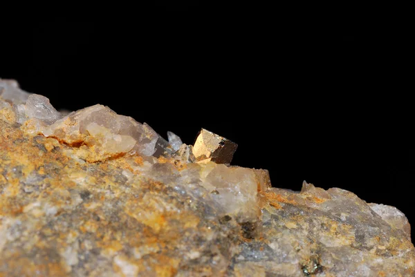 Vista macro mineral de quartzo — Fotografia de Stock