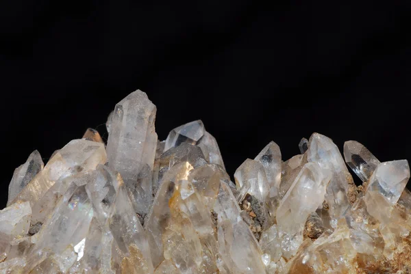 Quarz Mineral Makro Ansicht Stockbild