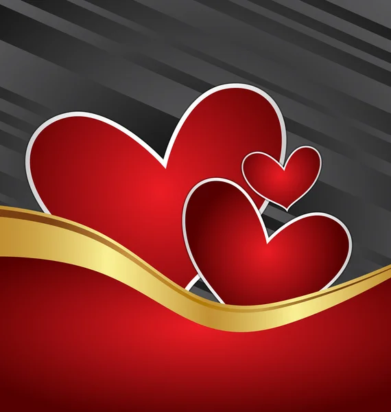 Carte de Saint Valentin Coeur — Image vectorielle