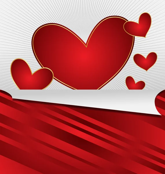 Tarjeta del Día de San Valentín Corazón — Archivo Imágenes Vectoriales