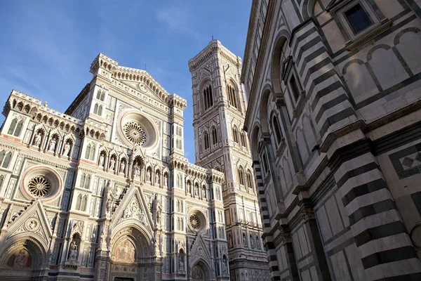 Catedral de Florencia, Torre de Giotto y Baptisterio — Foto de Stock
