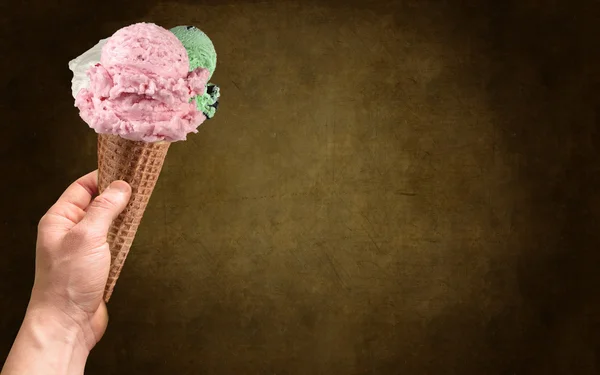 Hand with ice cream