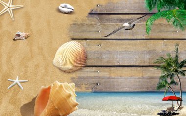 Tropical island clipart