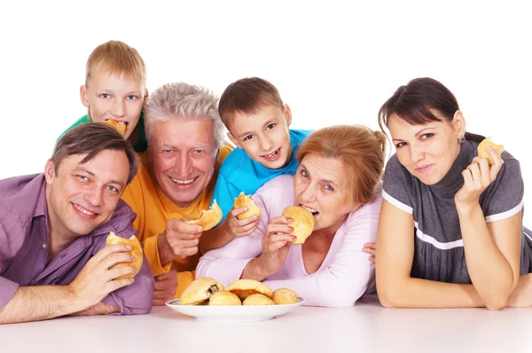 パンと家族 — ストック写真