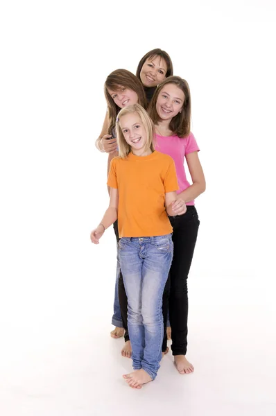 Mom with girls — Stock Photo, Image