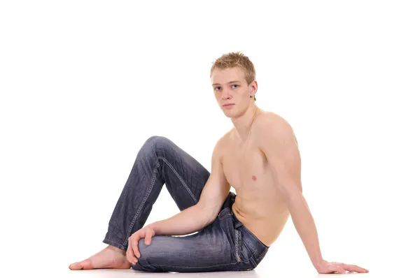 Портрет обнажённого парня — стоковое фото