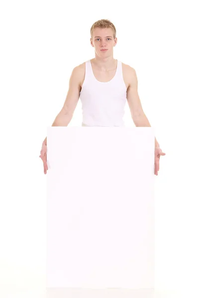 Guy with board — Stock Photo, Image