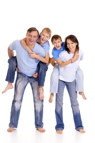 Cute happy family — Stock Photo, Image