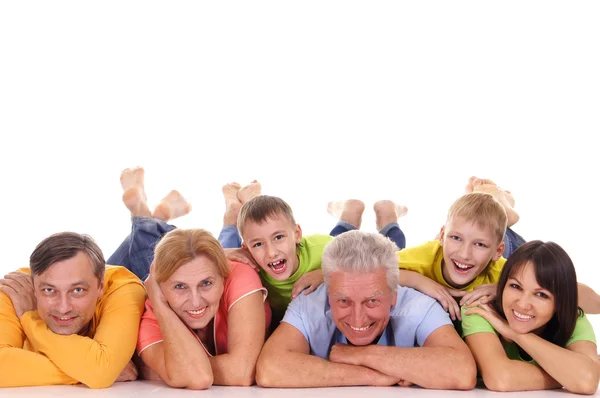 Große Familie lügt — Stockfoto