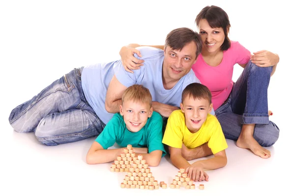 Cute family game — Stock Photo, Image