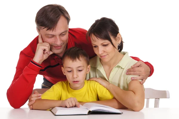 Nice family reading — Stock Photo, Image