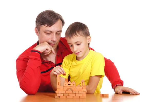 Padre e hijo jugando — Foto de Stock