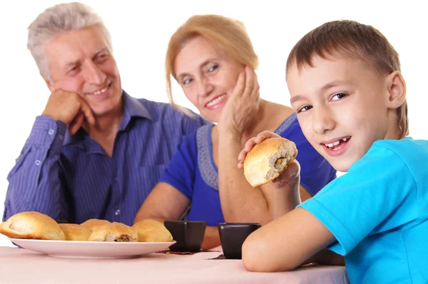 stock image Grandparents and kid