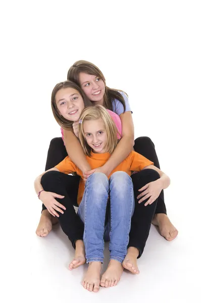 Carino tre giovani ragazze — Foto Stock