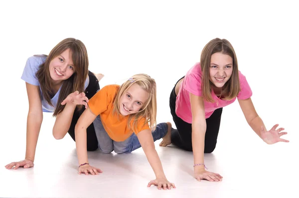 Roztomilé tři mladé dívky — Stock fotografie