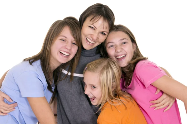 Tante met meisjes — Stockfoto