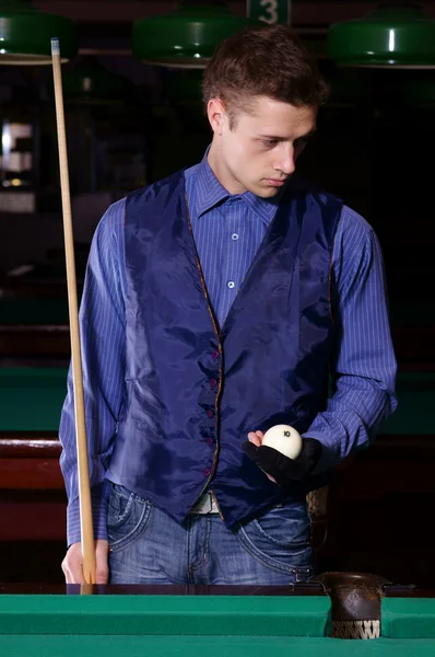 Billiard at table — Stock Photo, Image