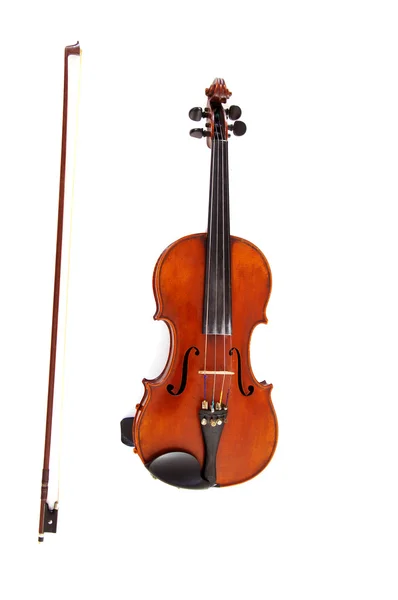 Скрипка на белом — стоковое фото