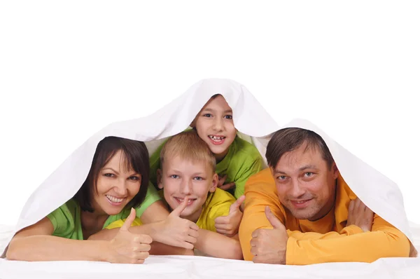 Família coberta — Fotografia de Stock