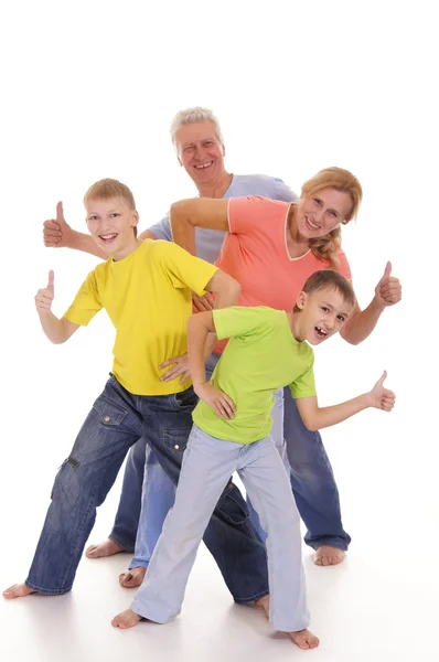 Nice kids and grandparents — Stock Photo, Image